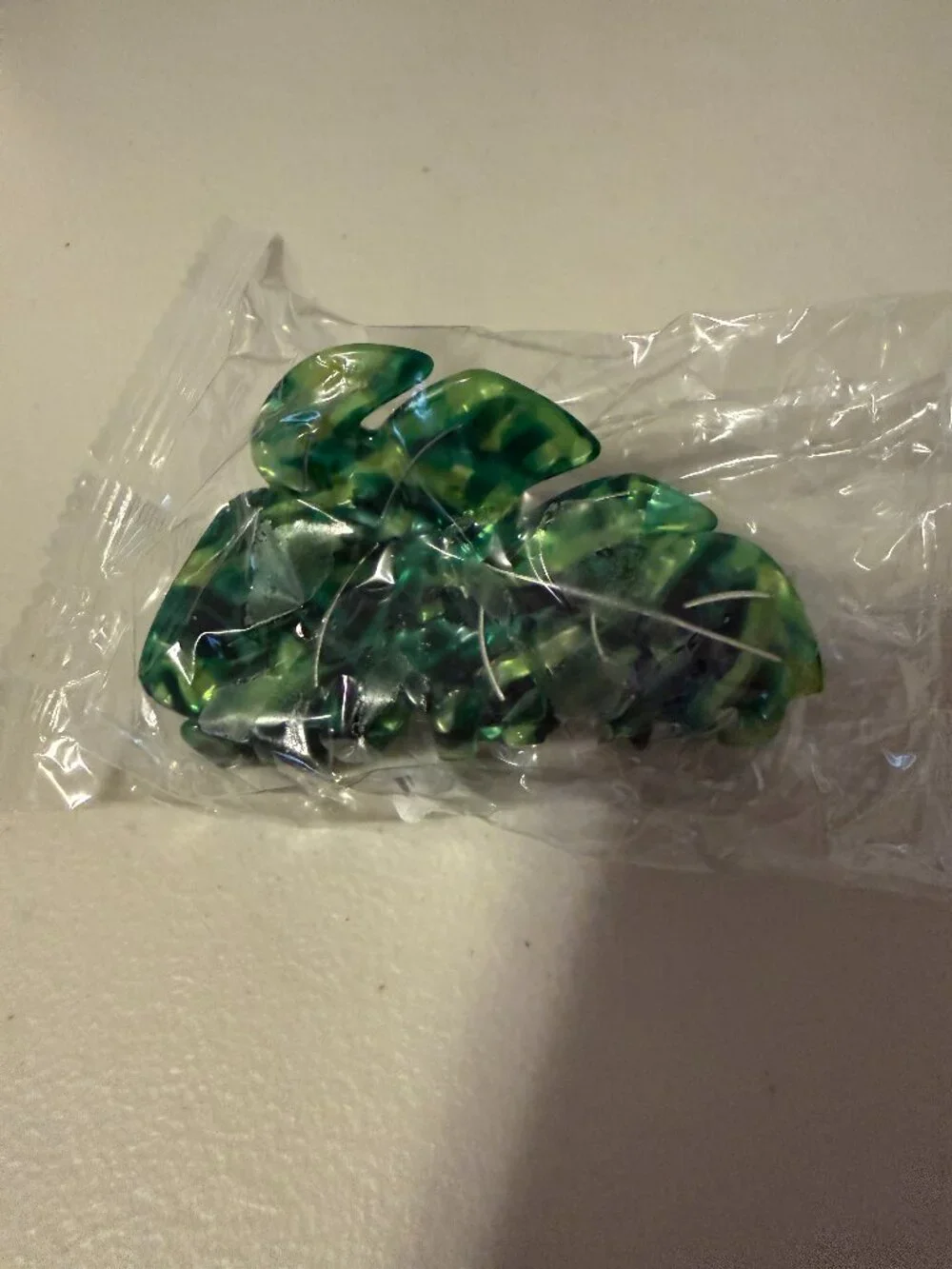 Green Monstera Leaf Claw Clip Hair Accessory